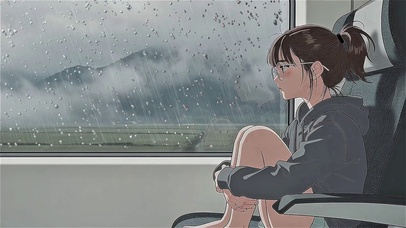 高铁上听雨
