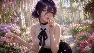 花园紫发少女
