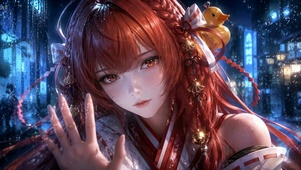 雨夜玻璃前梨绘衣
