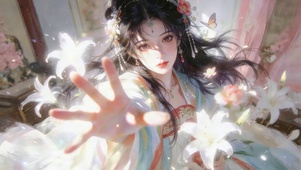 治愈百合花女孩