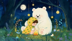 夜晚小熊陪伴