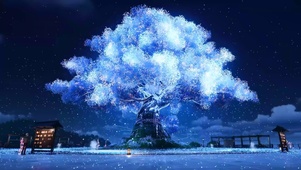 荧光樱花树