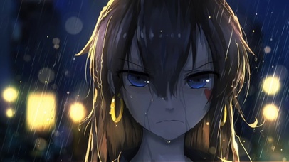雨中少女
