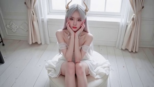 性感可爱白发女神