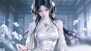 梦幻纯白古风少女