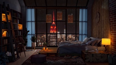 雨天纽约豪华公寓