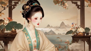 国风古典美女插画