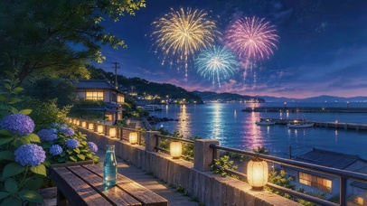 唯美夜晚烟花