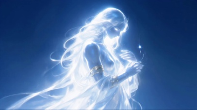 幽蓝发光空灵女神