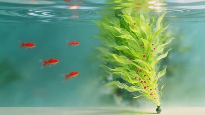 随波摆动的海草