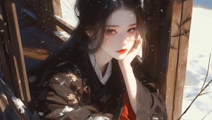 观雪少女