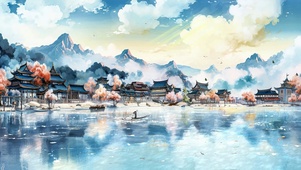 唯美壁纸 ai插画