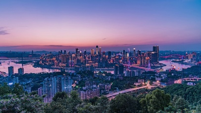 4k城市车流夜景灯光延时