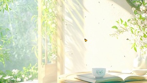 护眼窗外竹林绿景宽屏