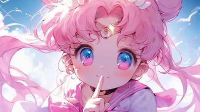 粉发动漫美少女