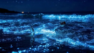 蓝色海洋漂流瓶