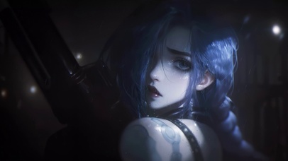 金克丝雨中伤感