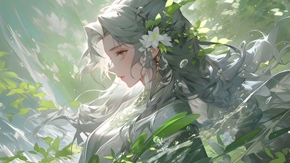 青衣少女