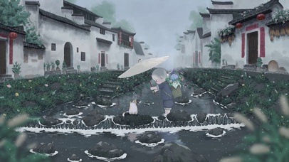 喵星人也要躲雨啊