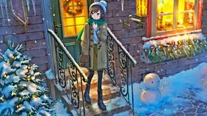 雪中少女