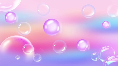 梦幻世界渐变泡泡彩色