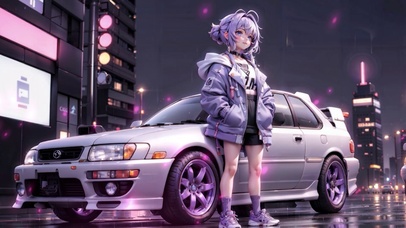汽车小女孩