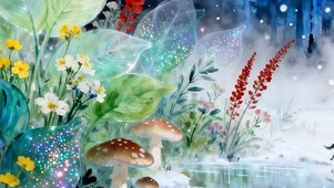 护眼树木带鱼屏