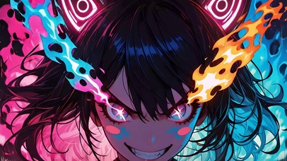 赛博火焰少女