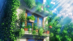 夏日唯美阳台