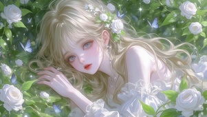 蓝蝶白花梦仙踪