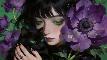 女孩与黑猫