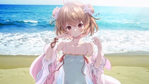 可爱海边女孩