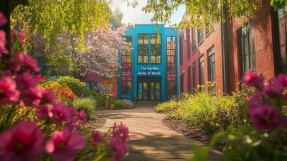 春日繁花校园唯美建筑