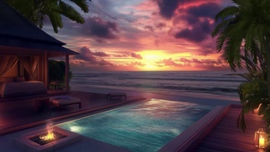 海边夕阳