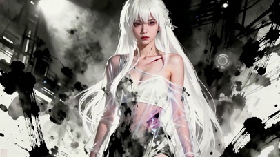 白发战损女神