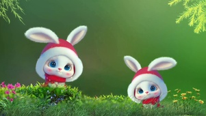 可爱的小兔