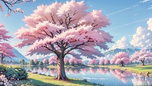 粉色樱树