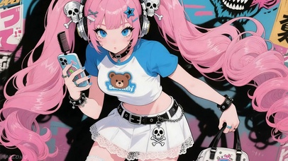 可爱傲娇的粉色双马尾女友