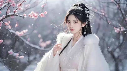 雪中魅影赏寒枝