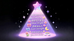 渐变星光励志治愈文字壁纸