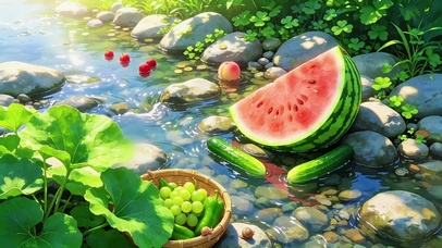溪流果蔬西瓜