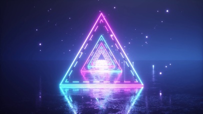 4K炫彩动态几何灯光