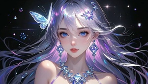 4K 晶光里幻紫少女