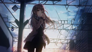 冬季冷风少女