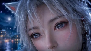 银发猫耳美少女月夜