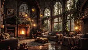 【雨景】古老的欧式别墅