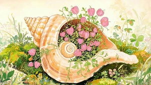 护眼海螺花草树木