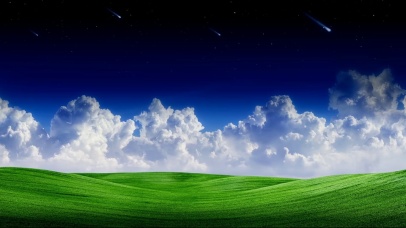 蓝天白云护眼景色