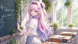 教室制服女孩达妮娅