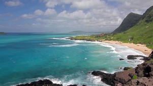 4K自然海滩海浪